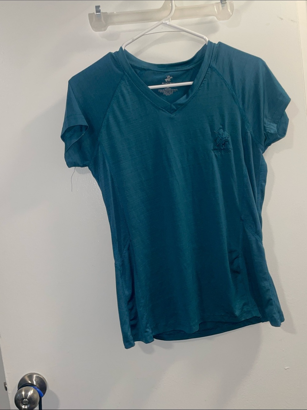 Teal Women's size medium Polo V-Neck Active Tee